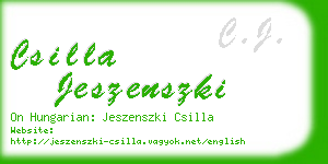 csilla jeszenszki business card